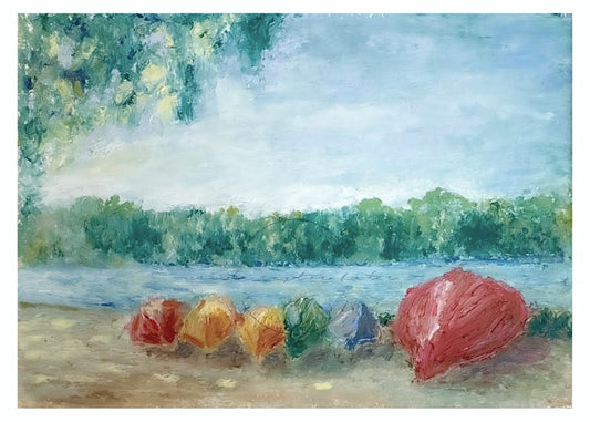 Green Lake Canoes Print
