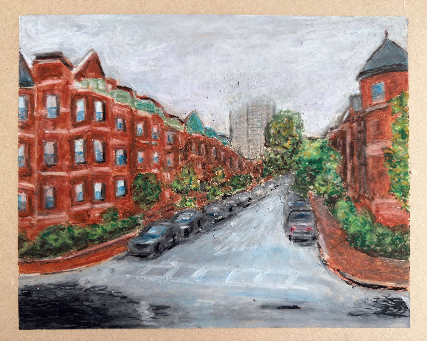 Boston - Original Oil Pastel