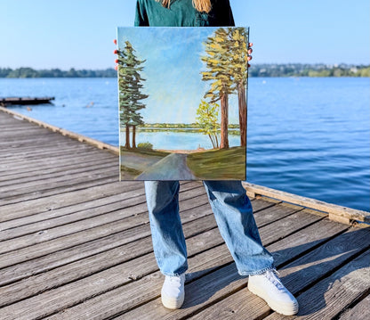 Green Lake, Seattle WA · Original Acrylic Painting