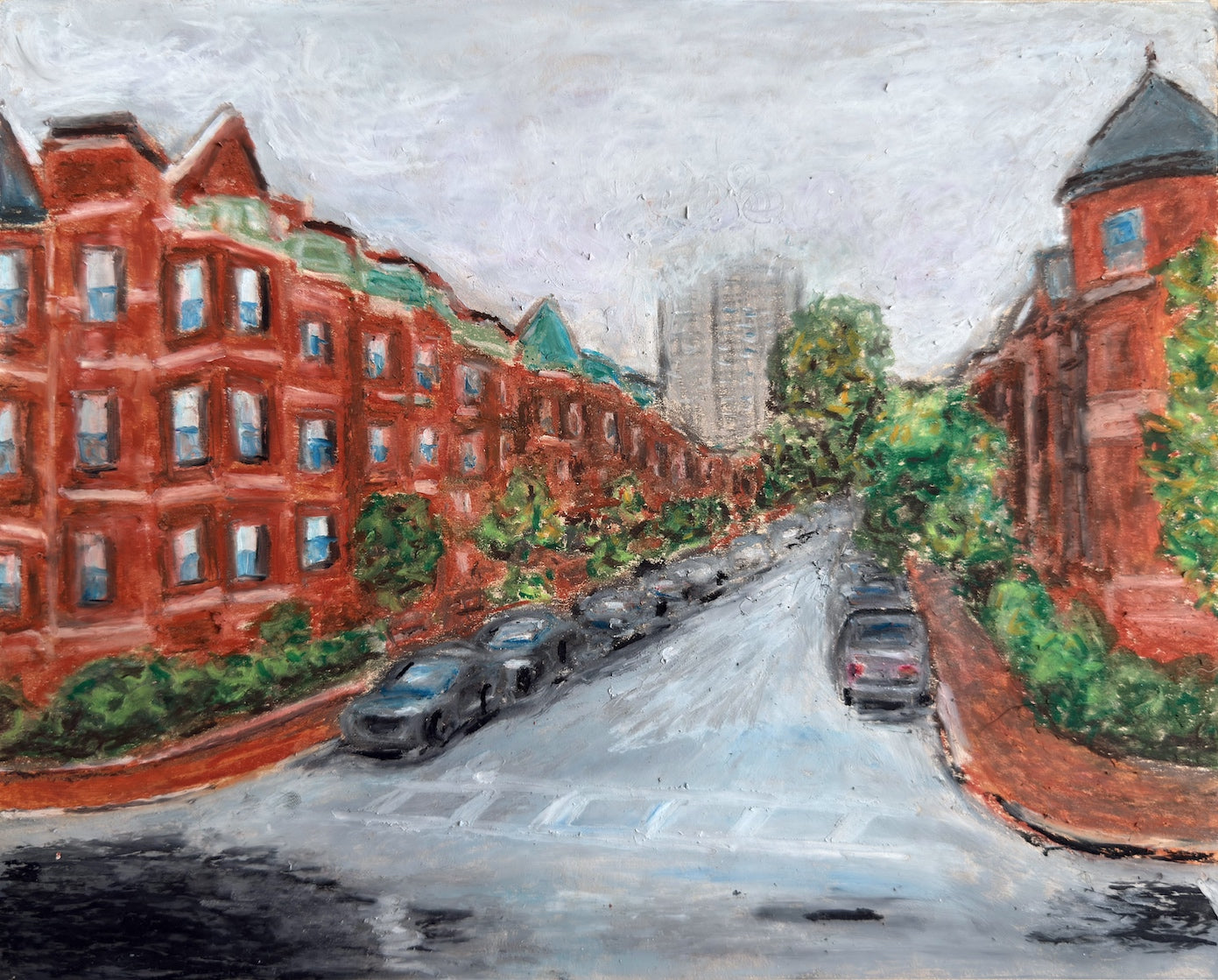 Boston - Original Oil Pastel
