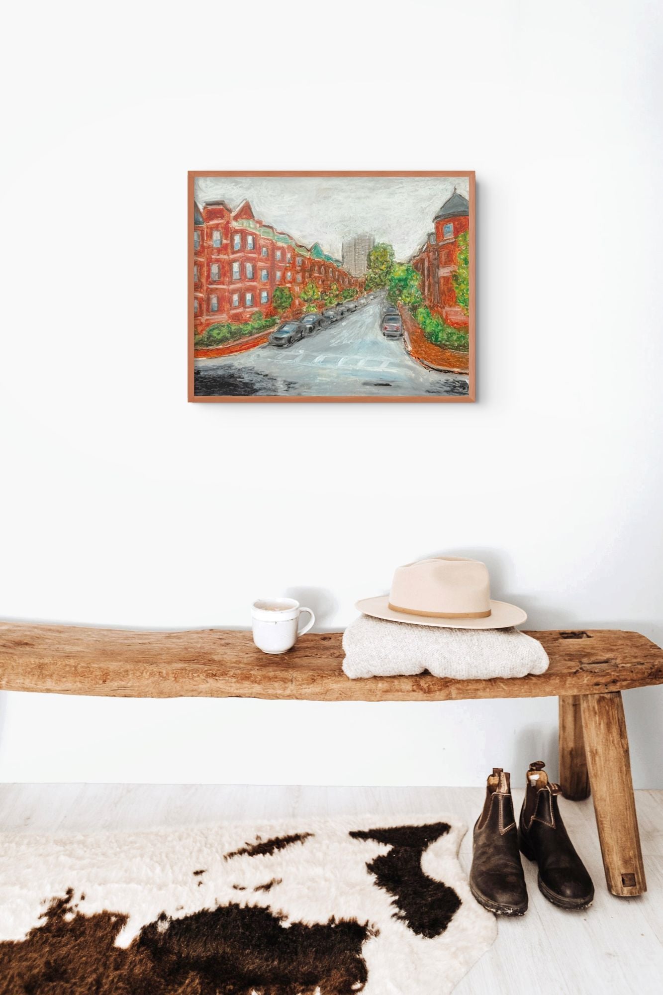 Back Bay, Boston · Original Oil Pastel